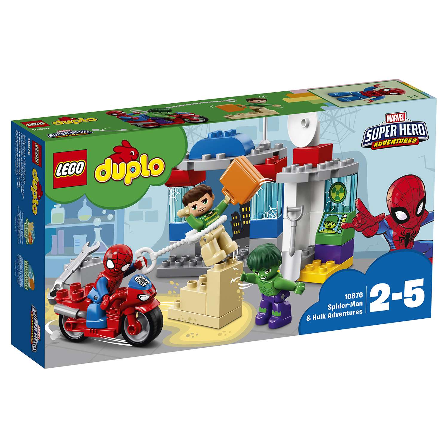 Конструктор LEGO DUPLO Super Heroes Приключения Человека-паука и Халка 10876 - фото 2