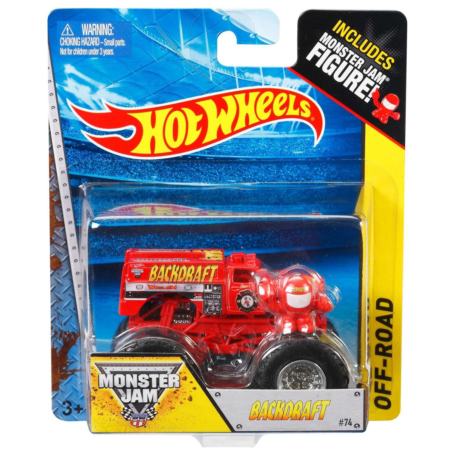 Машина Hot Wheels Monster Jam 1:64 Бэкдрафт X1058 21572 - фото 2