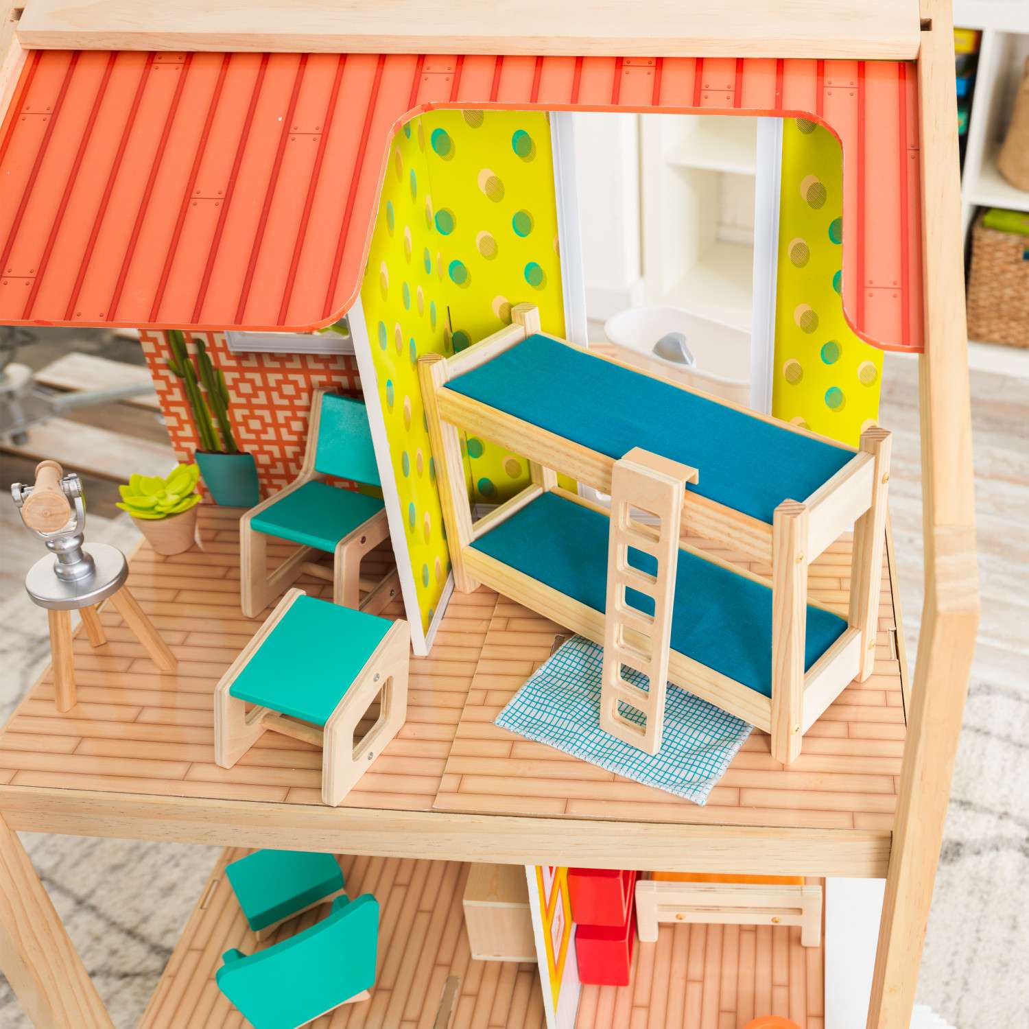 Кукольный домик  KidKraft Ассембли открытый на 360 на колесиках с мебелью 42 предмета 65199_KE 65199_KE - фото 6