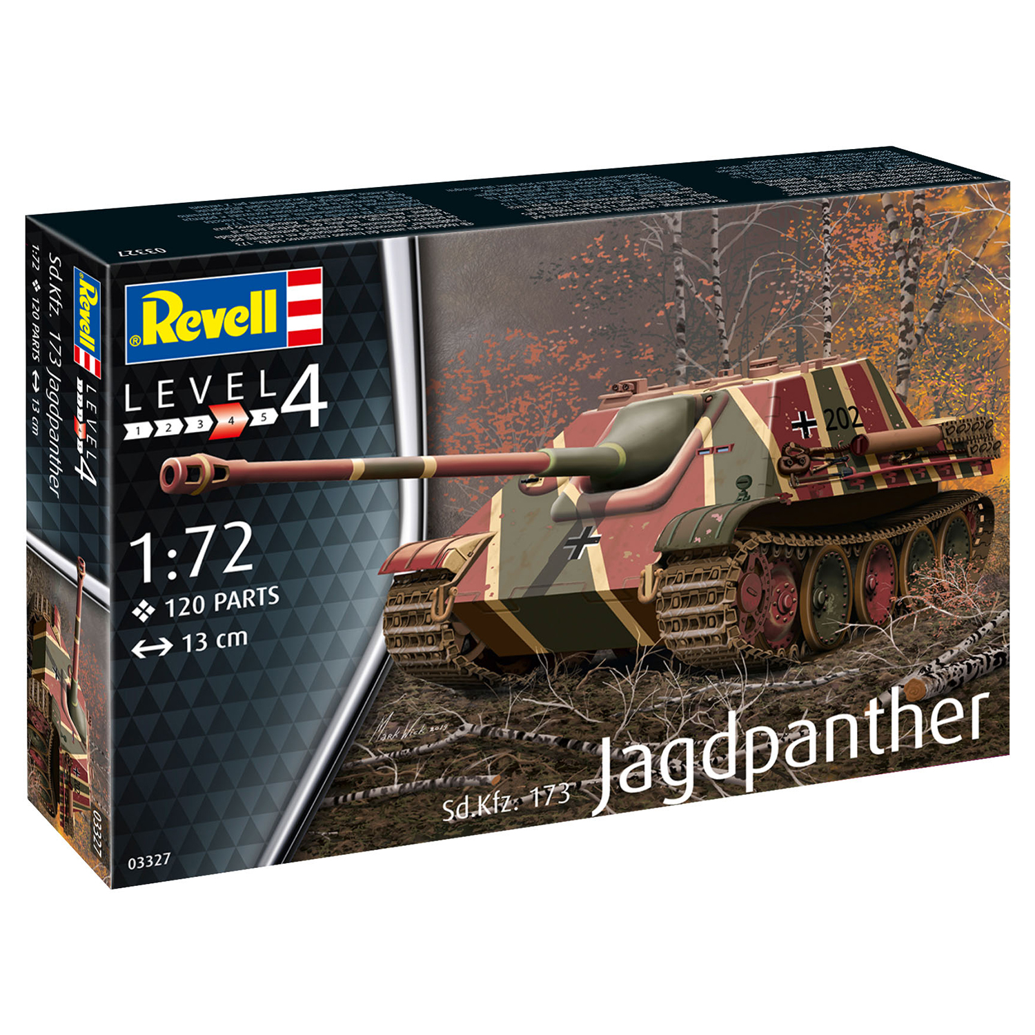 Сборная модель Revell Немецкая самоходно-артиллерийская установка Jagdpanther SdKfz173 Ягдпантера 03327 - фото 4