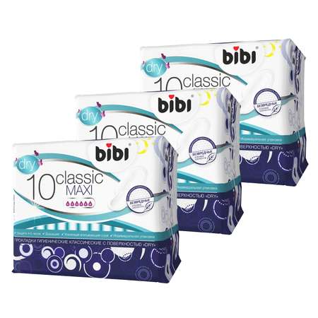 Прокладки Bibi Classic Maxi Dry 3 упаковки