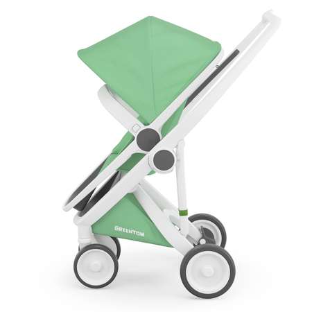 Коляска прогулочная Greentom Reversible White-Mint A+B+D