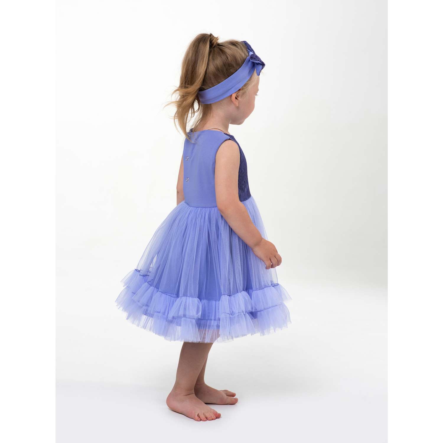 Платье Trendyco kids ТК562/сиренево-голубой - фото 5