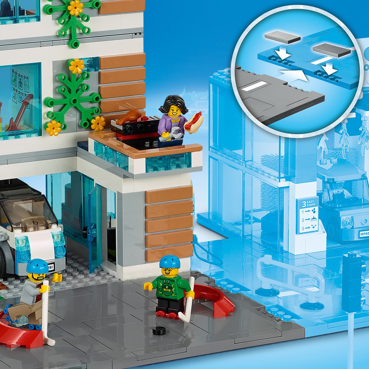 Конструктор LEGO My City Современный дом для семьи 60291 купить по цене  1999 ₽ в интернет-магазине Детский мир