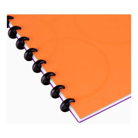 Бизнес-тетрадь BERLINGO Eclipse с заменой блока 80г/м2 пластиковая обложка линейка-закладка оранжевая