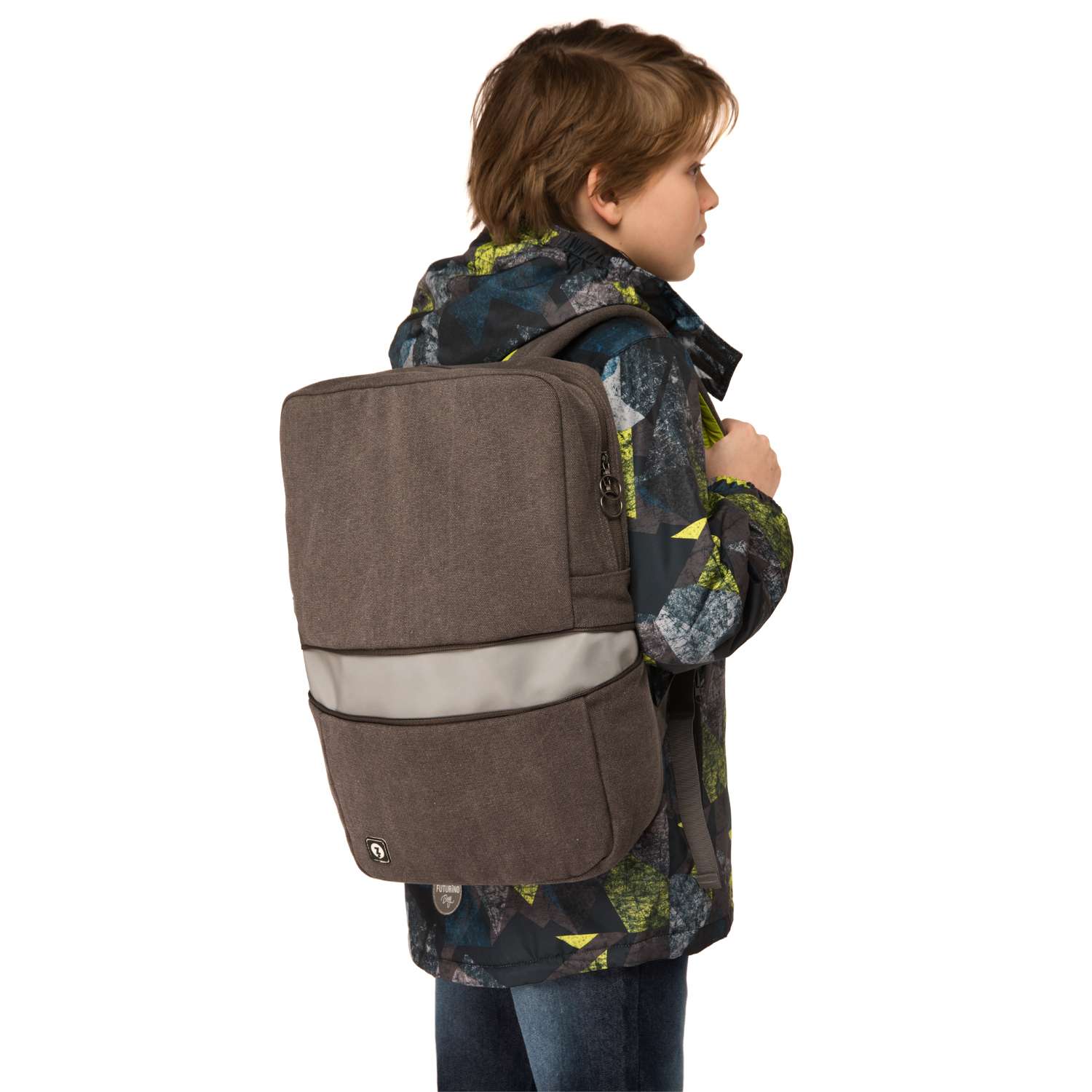 Рюкзак Zipit REFLECTO со встроенным светоотражающим отделением цвет серый - фото 7