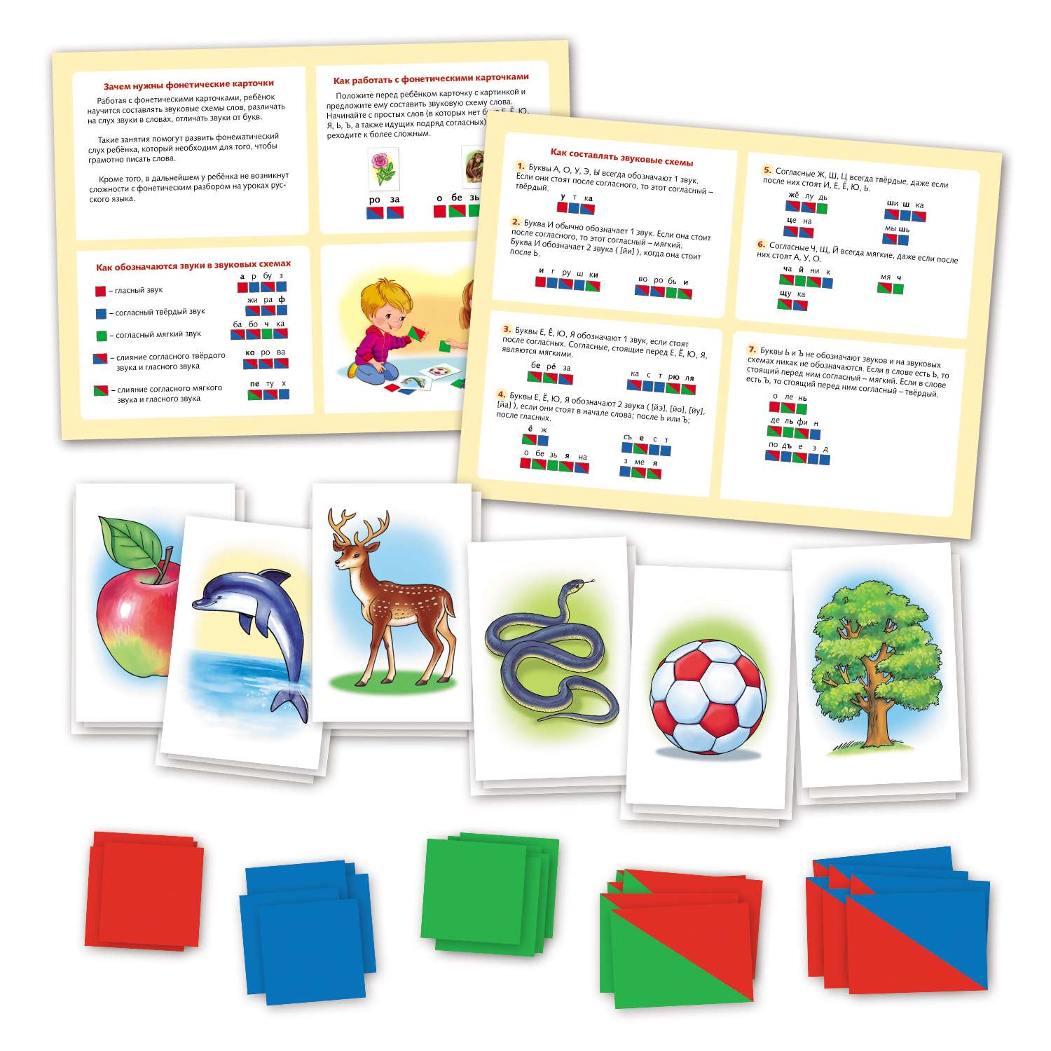 Игры развивающие Hatber Таблица умножения Фонетический разбор Словарные слова-Карточки для начальной школы - фото 3