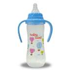 Бутылочка Baby Land с ручками 240мл с силиконовой соской Air System голубой