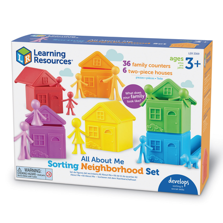 Развивающий набор Learning Resources «‎Моя семья. С домиками для сортировки». 52 элемента