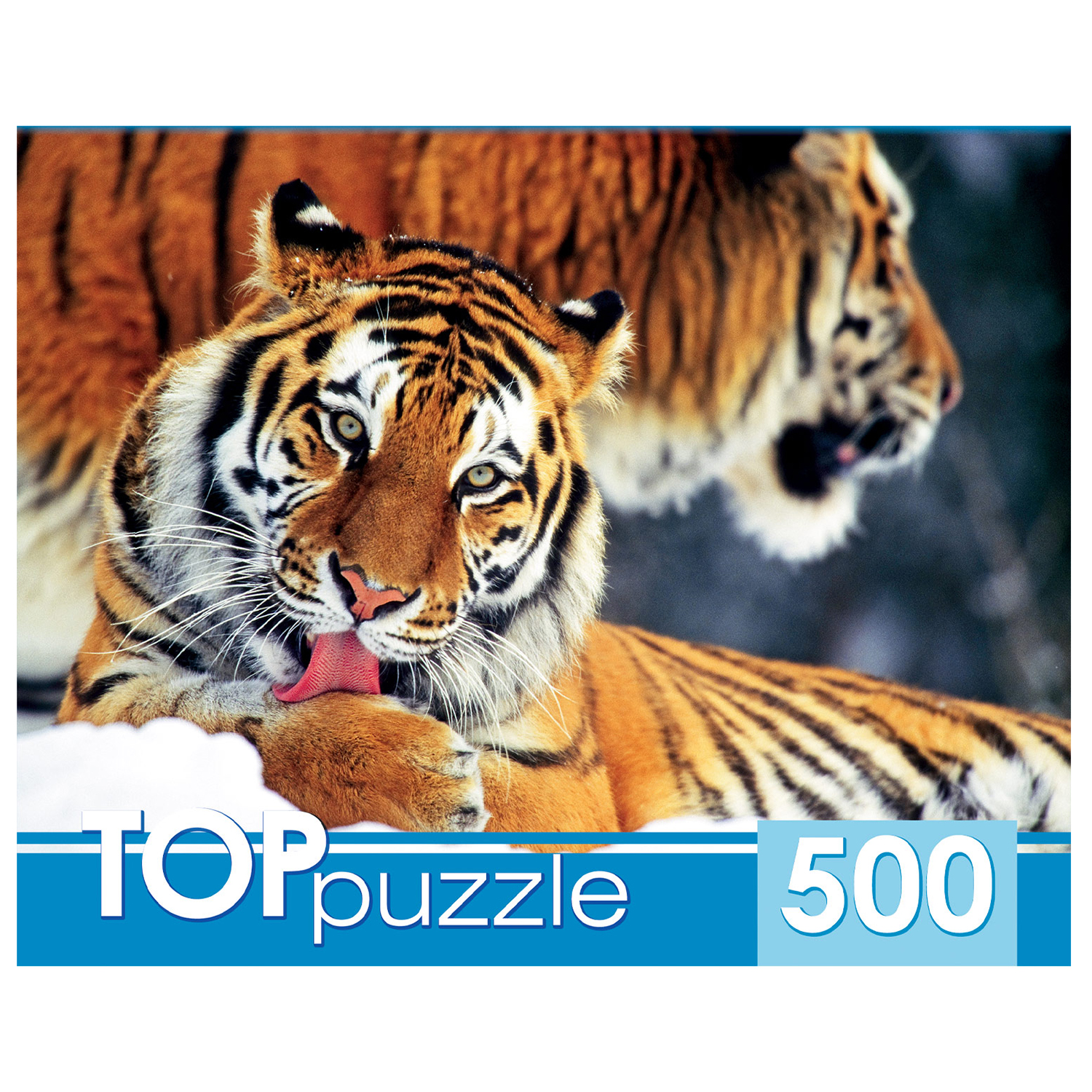 Пазл Рыжий кот Toppuzzle Два тигра КБТП500-6797 - фото 2