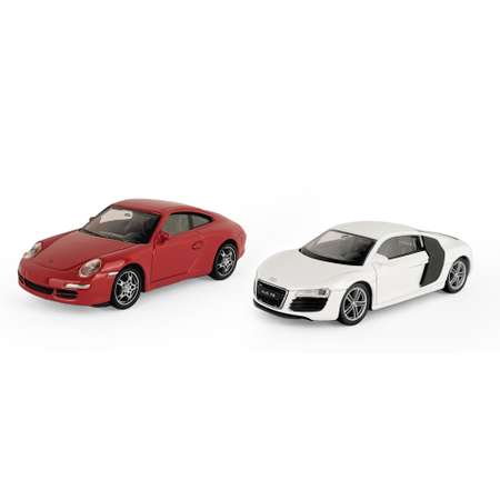 Набор Welly Модели машин 1:43 Porsche 911 Carrera S и Audi R8 Coupe