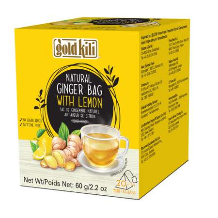 Чай GOLD KILI имбирь с лимоном в пирамидках 20 саше