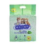 Наполнитель для кошек Hakase Arekkusu растительный комкующийся Зеленый чай 6л