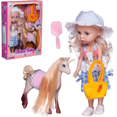 Кукла Junfa Ardana Baby с лошадкой-единорогом 3 модели 325см