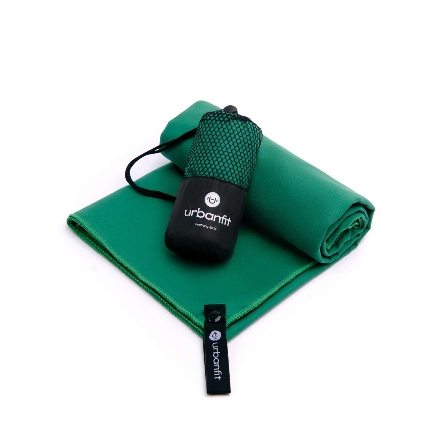 Полотенце спортивное Urbanfit темно-зеленый размер 50х100 см - фото 1