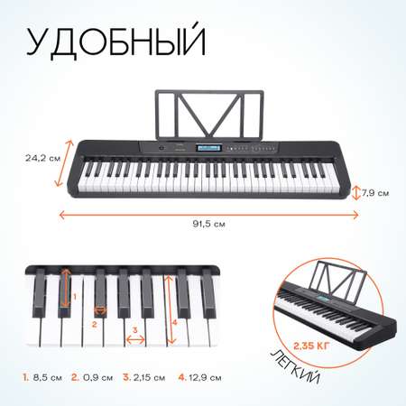 Синтезатор Tesler KB-6140 black