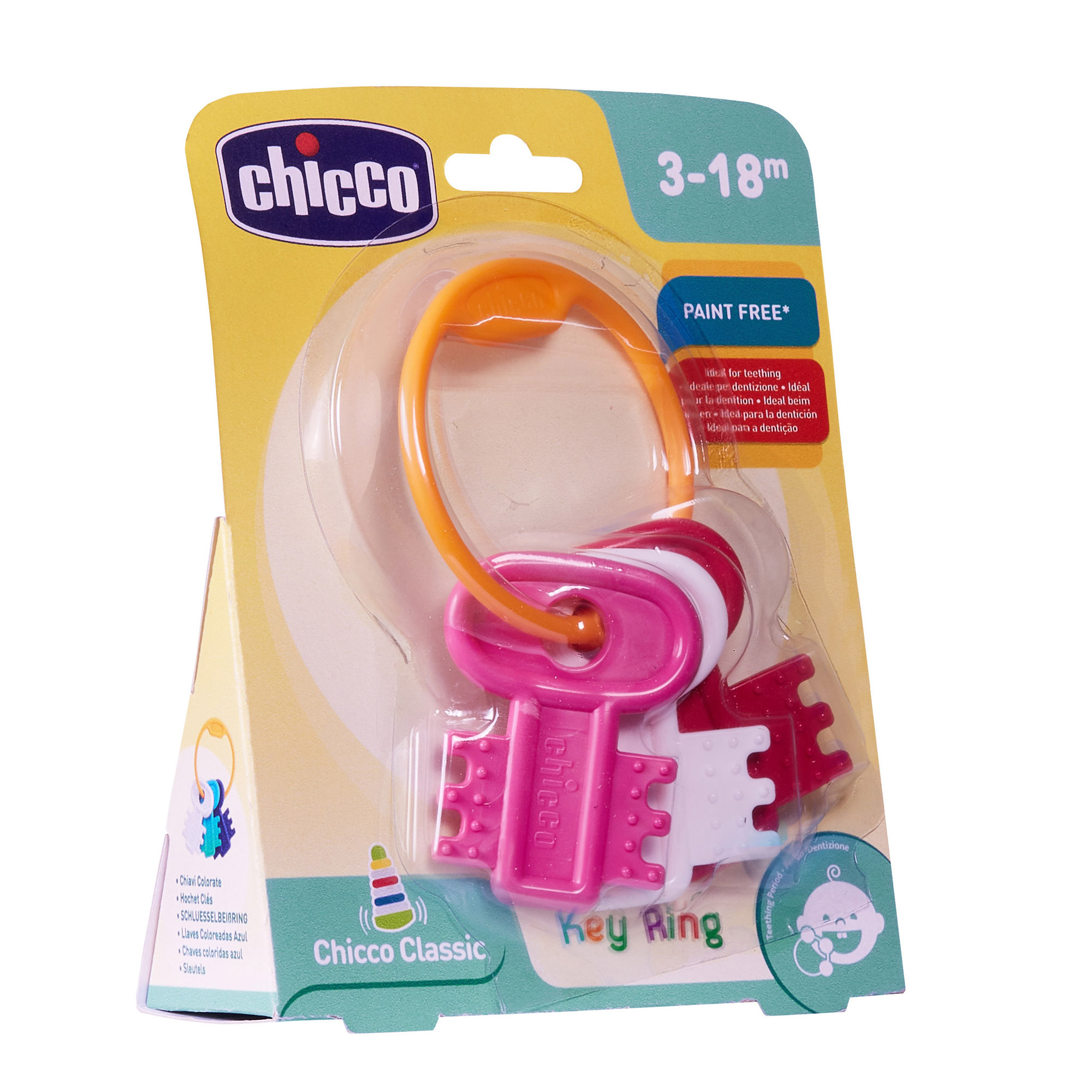 Игрушка CHICCO Погремушка Ключи на кольце розовые - фото 2