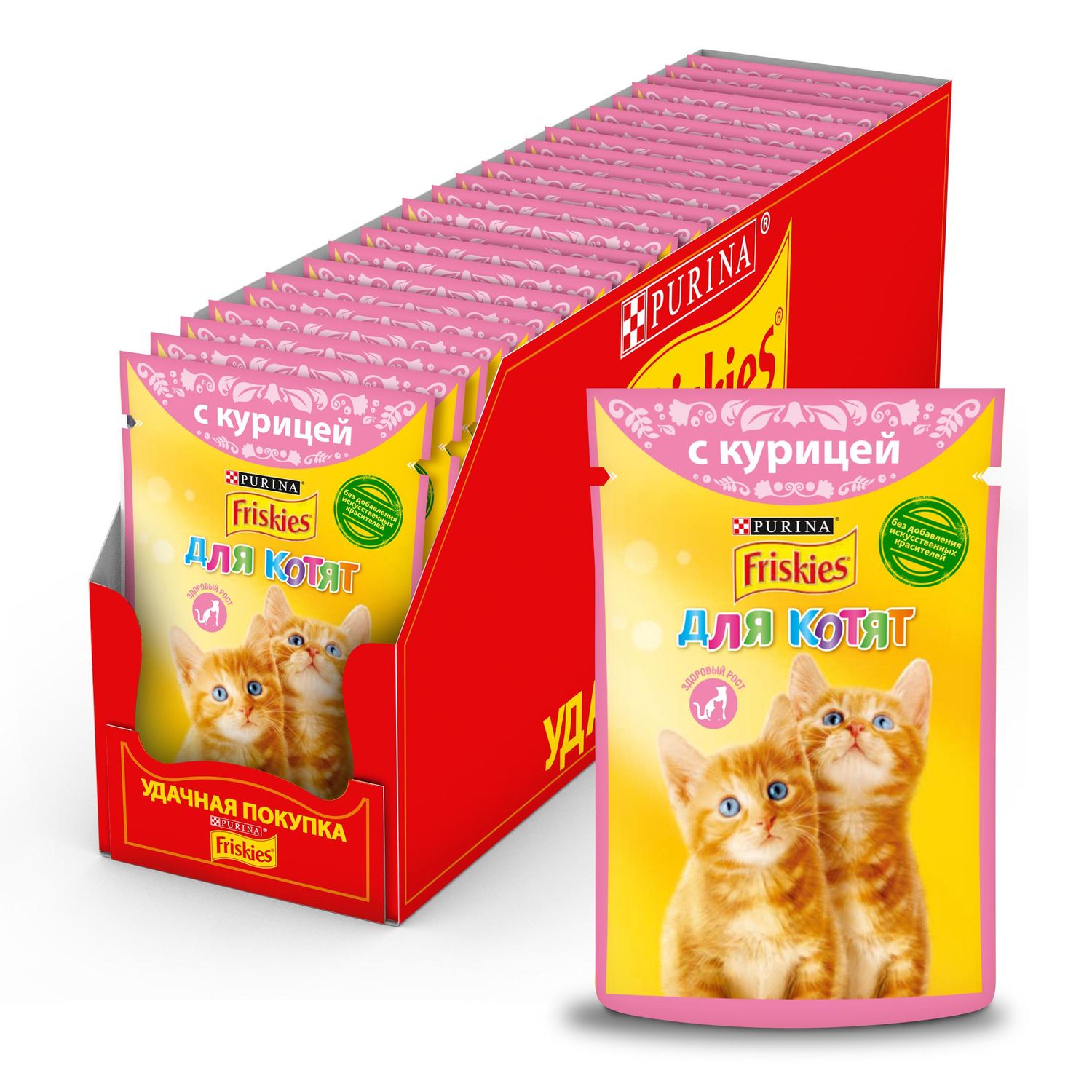 Влажный корм для кошек Friskies 0.085 кг курица (полнорационный) - фото 10