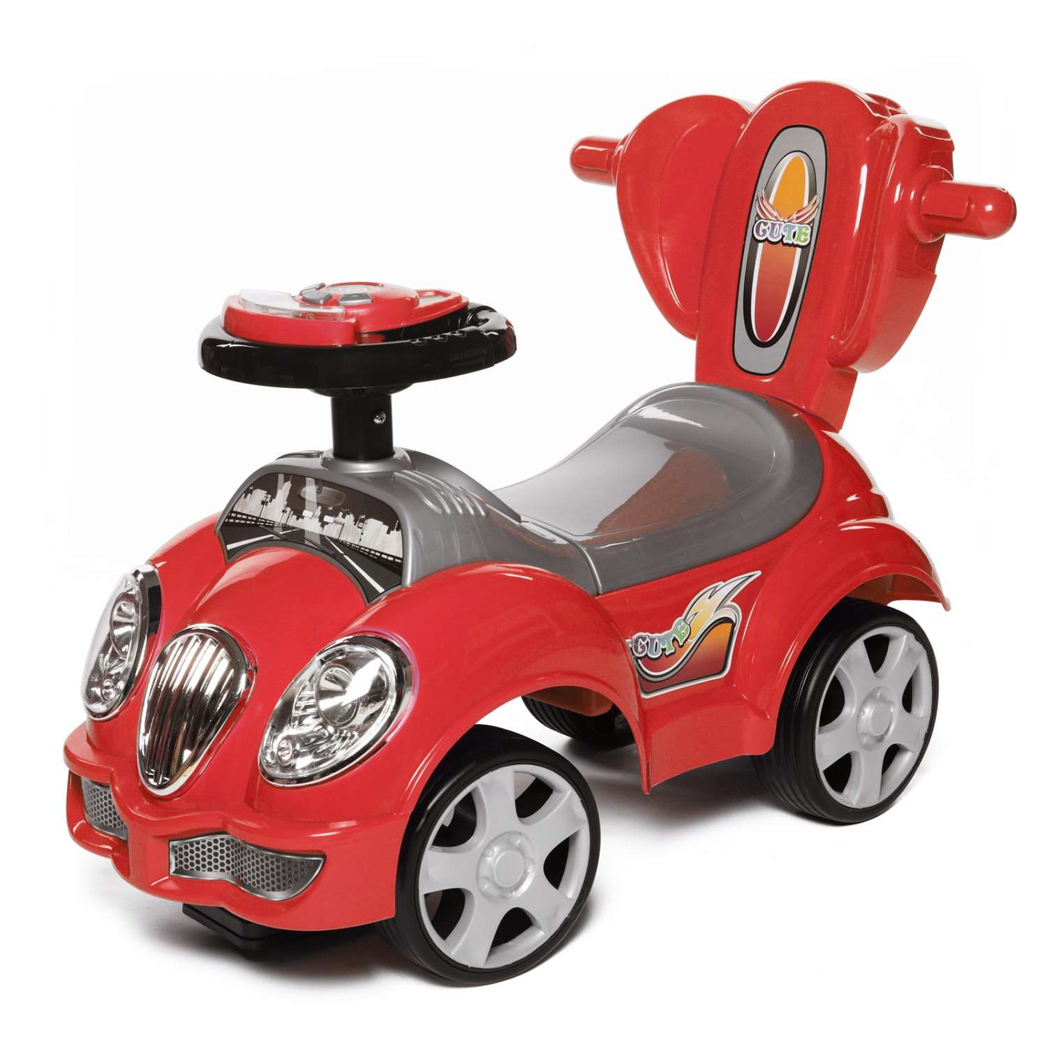 Каталка BabyCare Cute Car  резиновые колёса  - фото 4