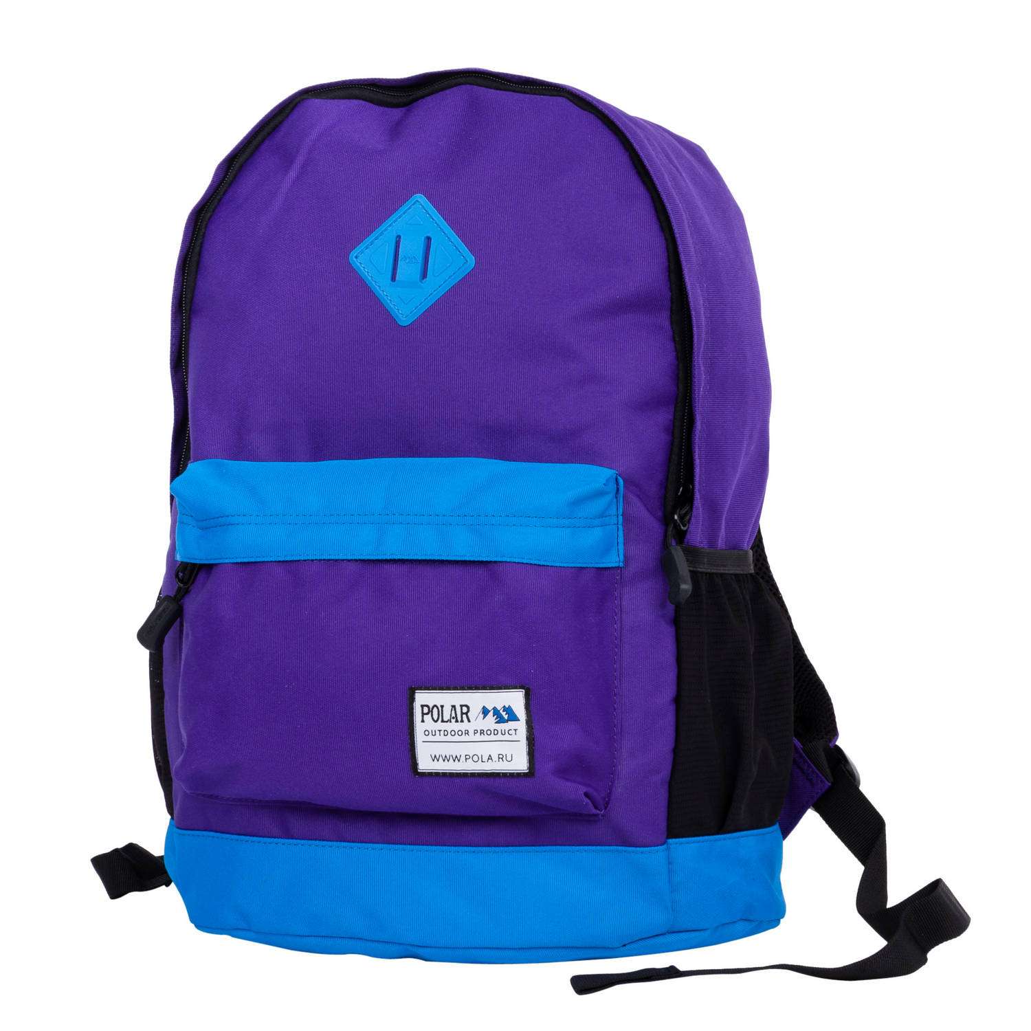 Рюкзак школьный POLAR Городской фиолетовый с синим - фото 1