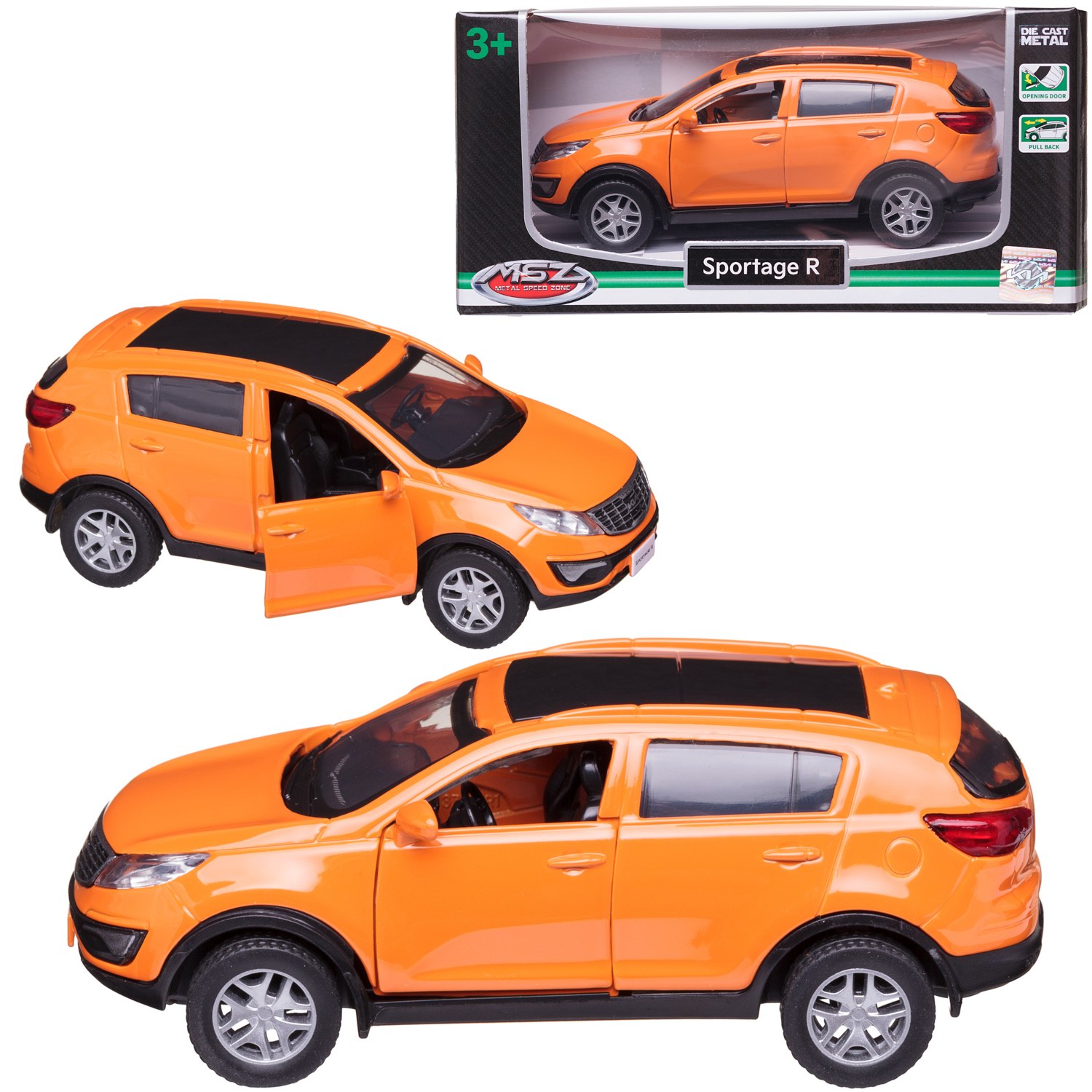 Автомобиль Abtoys KIA MSZ 1:43 инерционный красный WE-15963O - фото 1