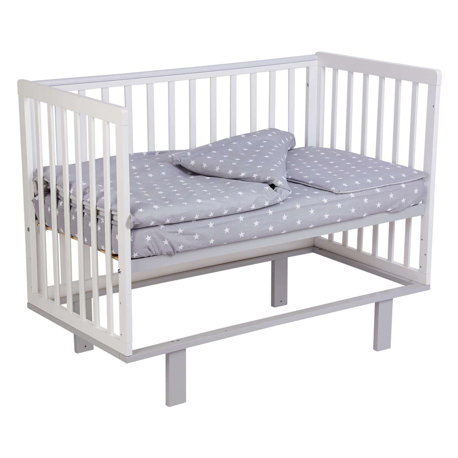 Детская кроватка Polini kids прямоугольная, (серый, белый) - фото 32