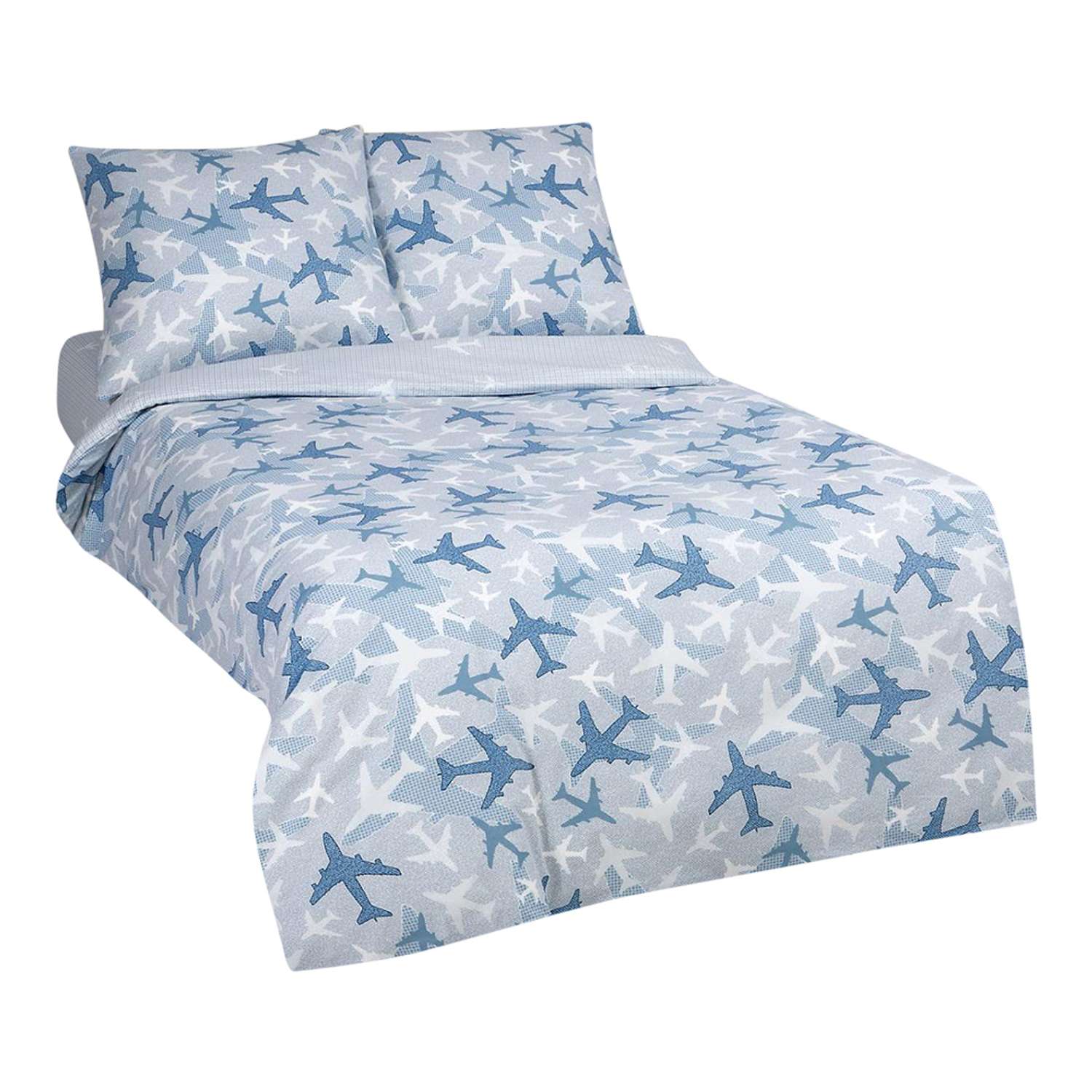 Комплект постельного белья АртДизайн Самолетики голубые - фото 1