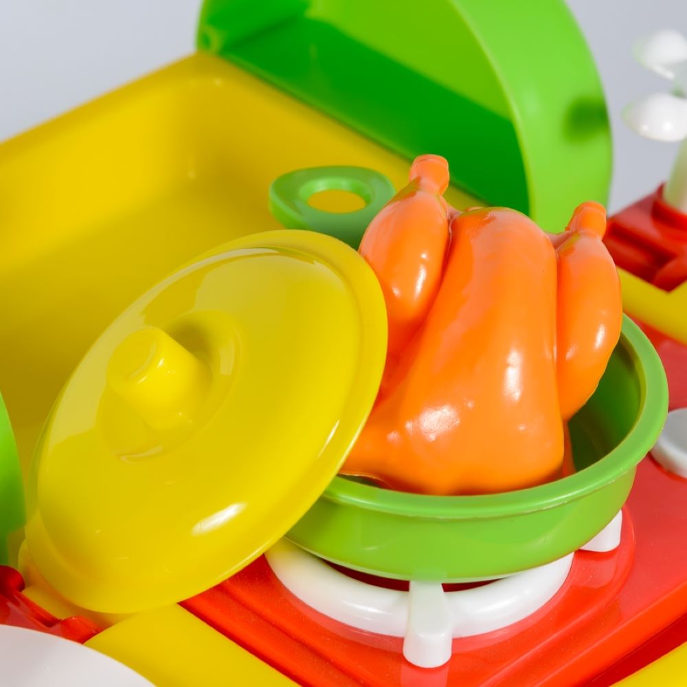 Детская кухня игровая Green Plast набор игрушечная посуда и продукты - фото 7