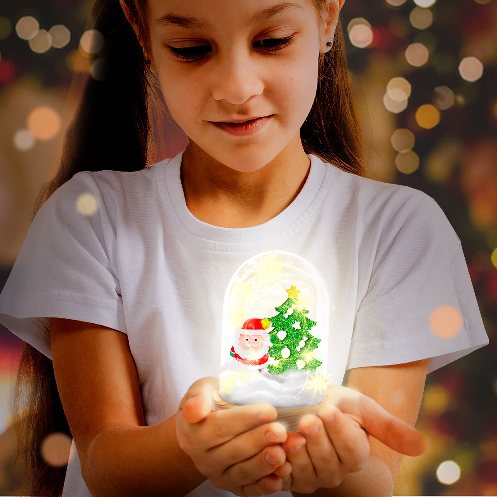 Набор Школа Талантов для творчества «Новогодний ночник с игрушкой: Дед Мороз» - фото 5