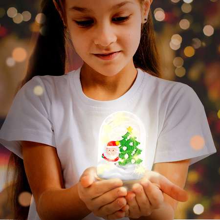 Набор Школа Талантов для творчества «Новогодний ночник с игрушкой: Дед Мороз»
