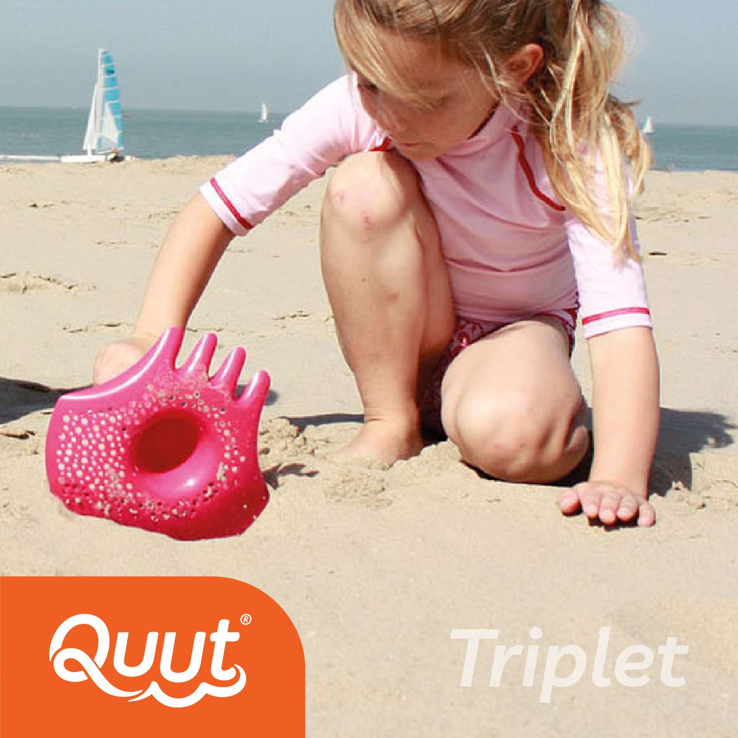 Игрушка для песка и снега QUUT многофункциональная Triplet Очень оранжевый - фото 5