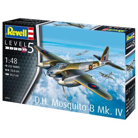 Сборная модель Revell Британский бомбардировщик DH Mosquito Bomber MkIV времен Второй мировой войны