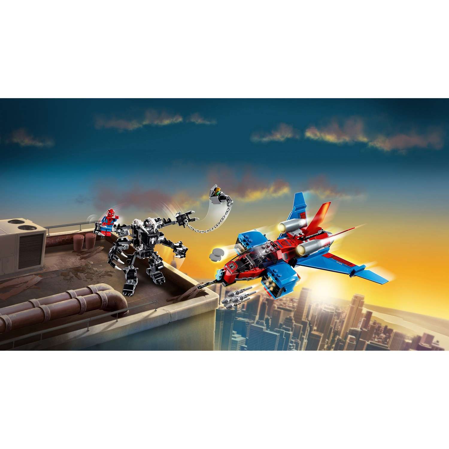 Конструктор LEGO Super Heroes Реактивный самолет Человека-паука против Робота Венома 76150 - фото 9
