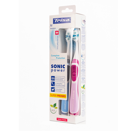 Зубная щетка TRISA Sonicpower akku 686085 Pink-Blue 2 шт