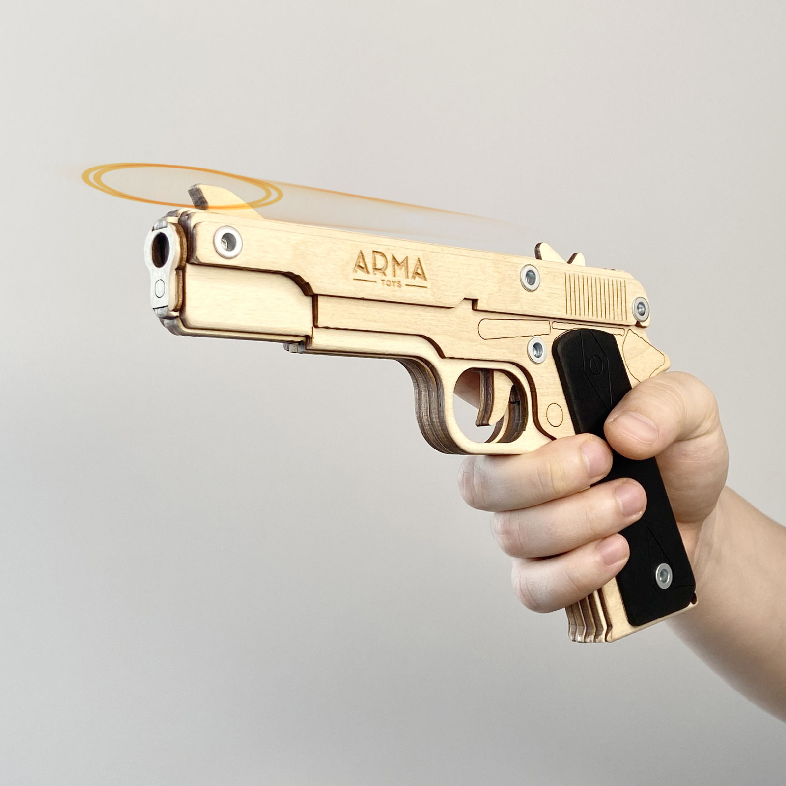 Резинкострел Arma.toys «Кольт» М1911 деревянный многозарядный - фото 4