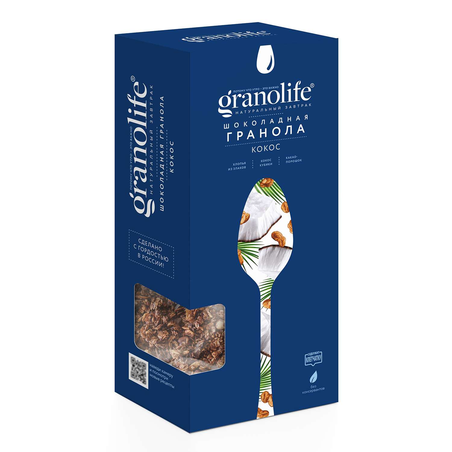 Гранола Granolife шоколадная-кокос 400г - фото 1