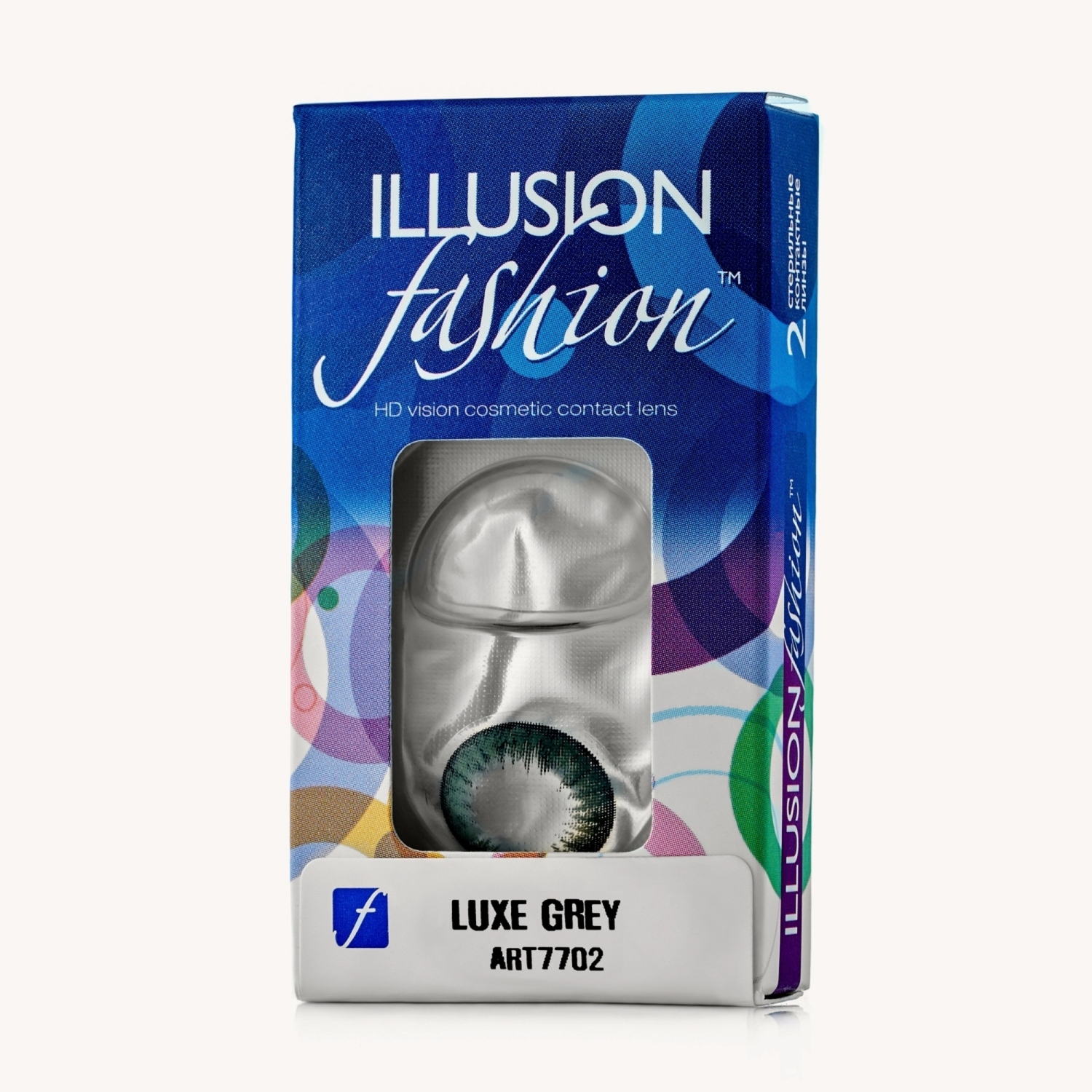 Контактные линзы ILLUSION fashion luxe gray на 1 месяц -0.50/14.5/8.6 2 шт. - фото 1