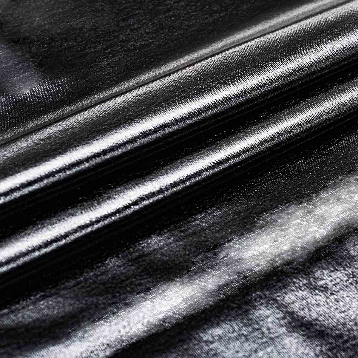 Спандекс Astra Craft с эффектом парчи 48х50 см черный - фото 1