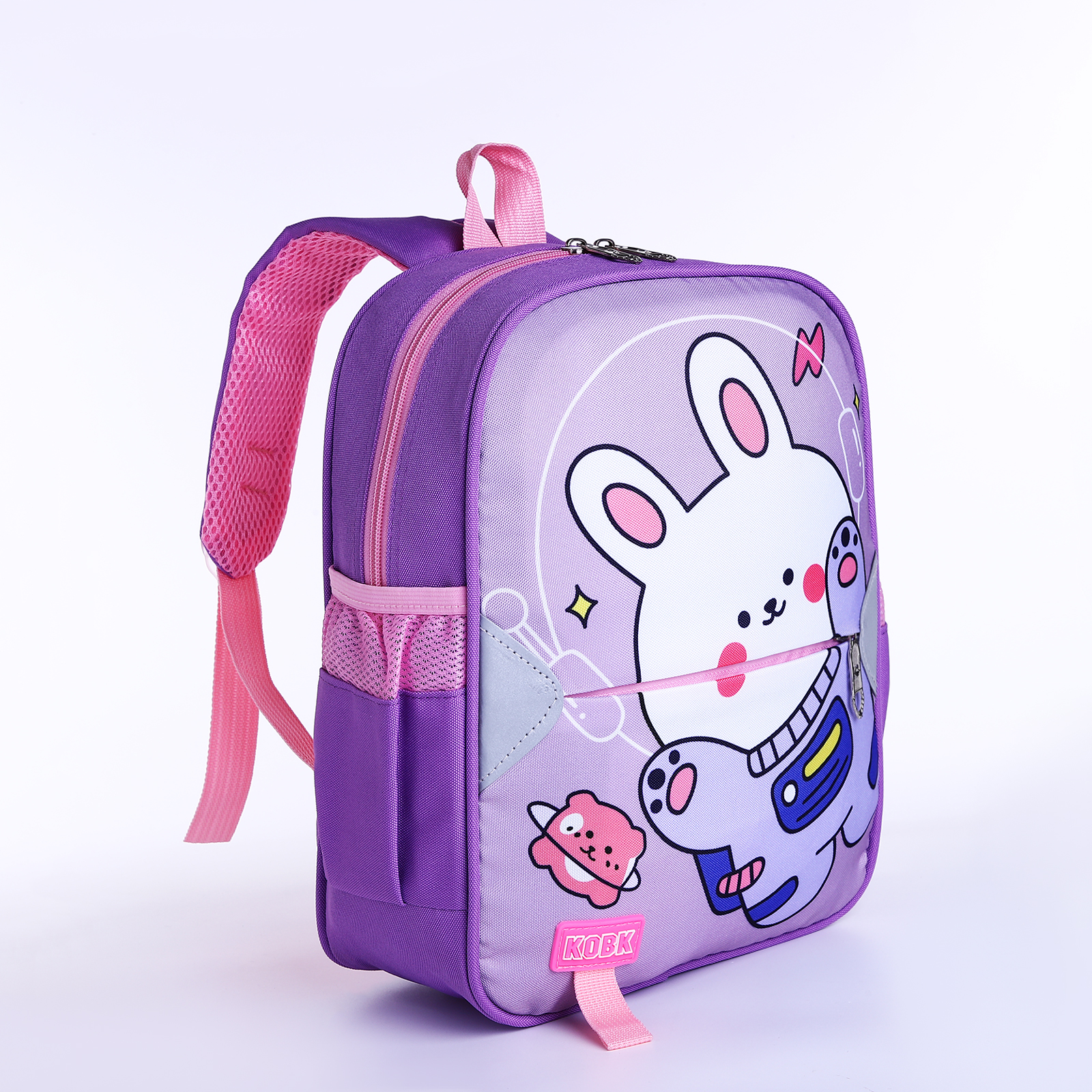 Рюкзак детский NAZAMOK на молнии 3 наружных кармана цвет сиреневый - фото 1