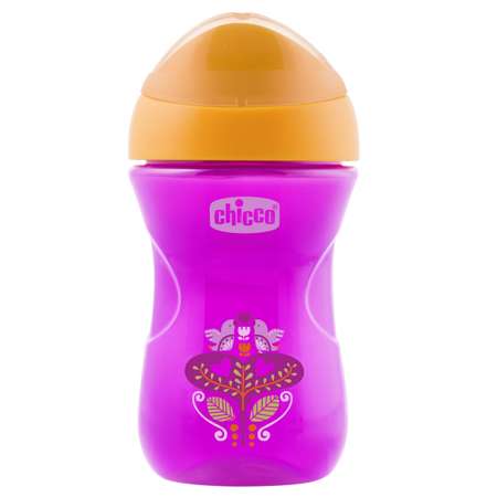 Чашка-поильник Chicco Easy Cup 266 мл с 12 месяцев Розовый Цветочек