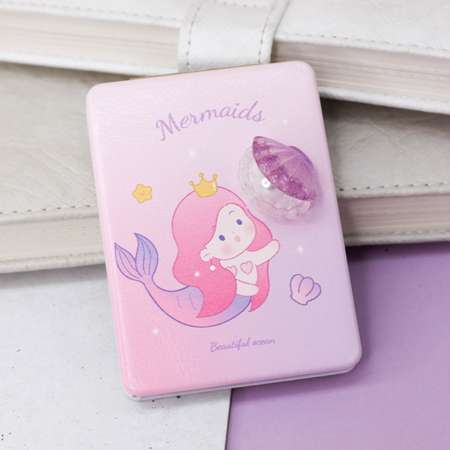 Зеркало карманное iLikeGift Mermaids purple с увеличением