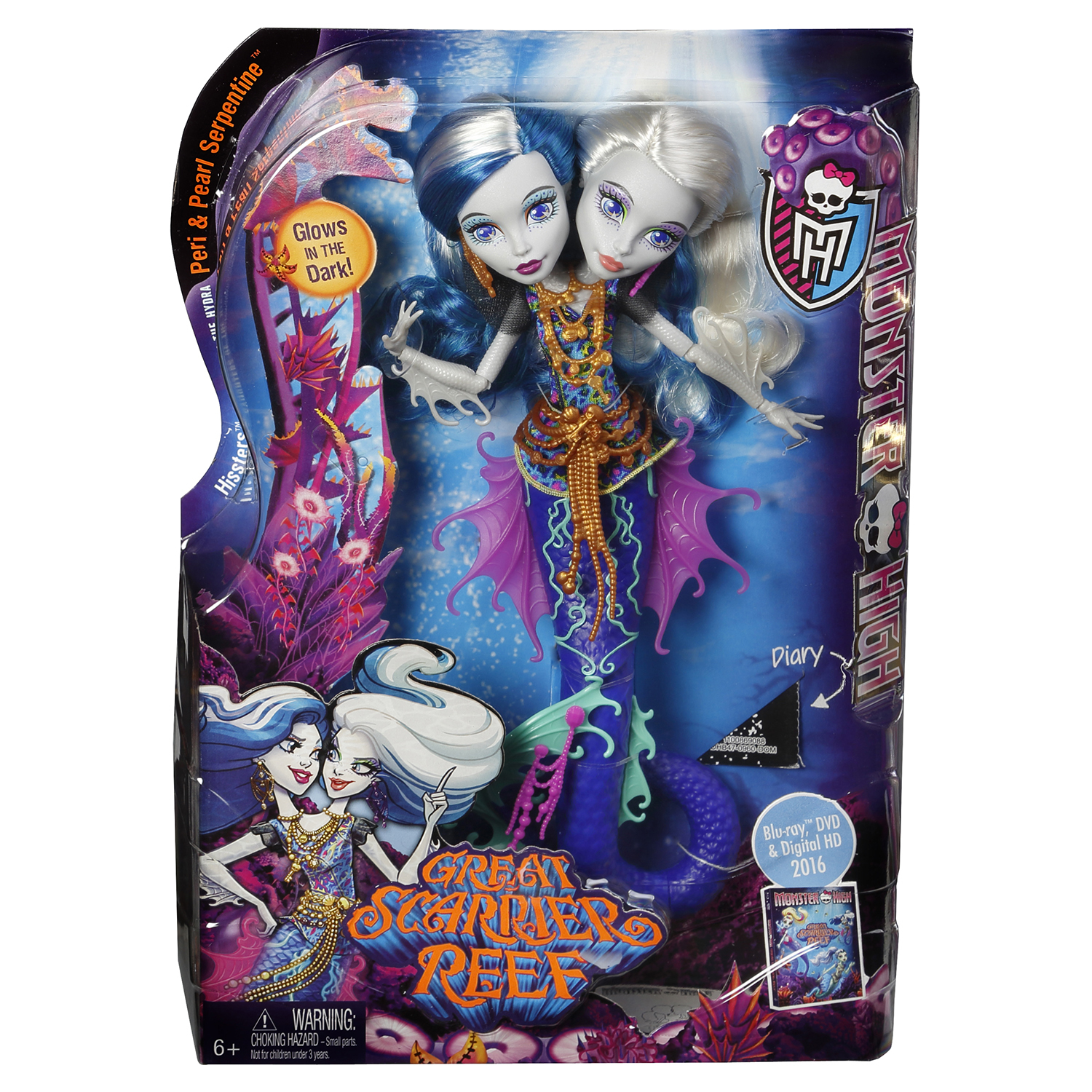 Кукла Monster High серии Большой Кошмарный Риф Пери и Перл купить по цене  659 ₽ в интернет-магазине Детский мир