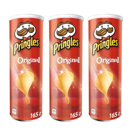 Картофельные чипсы Pringles Набор из 3 штук по 165 г Original