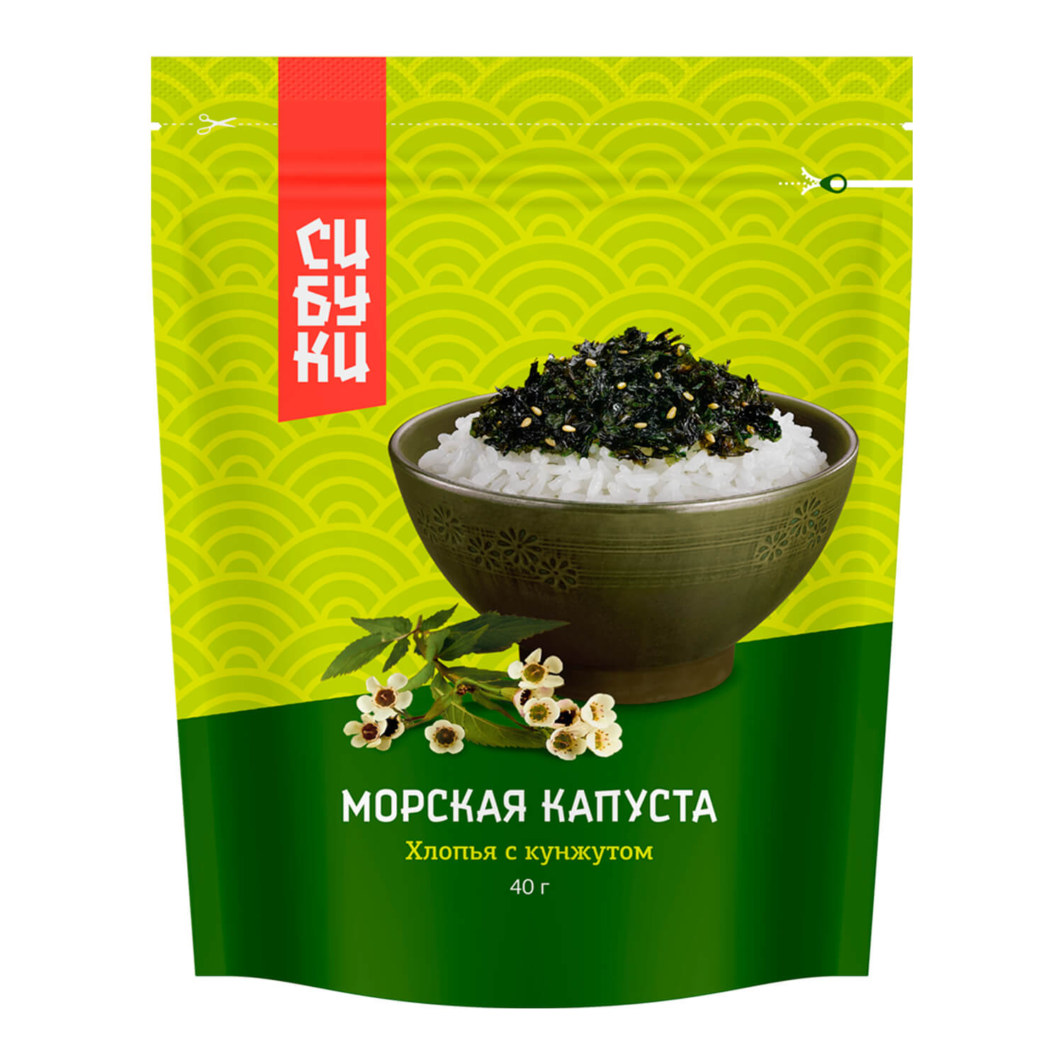 Хлопья Сибуки морская капуста-кунжут 40г - фото 1