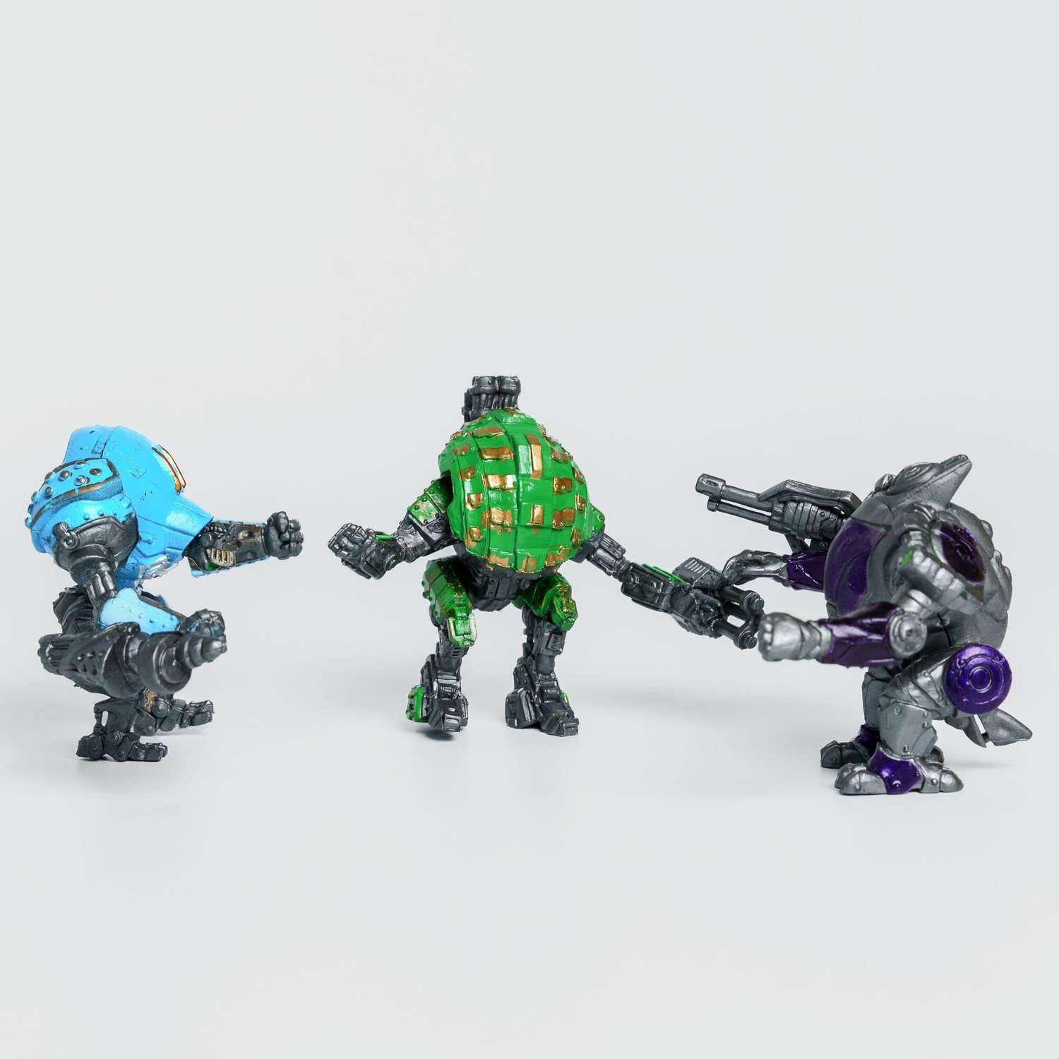 Роботы CyberCode 3 фигурки игрушки для детей развивающие пластиковые коллекционные интересные. 8см - фото 1