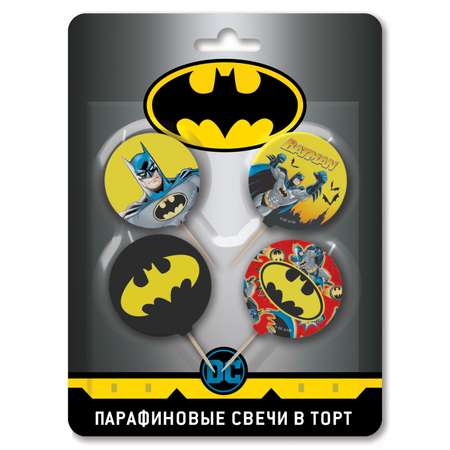 Набор свечей ND PLAY Batman на шпажках для торта капкейков 4 шт