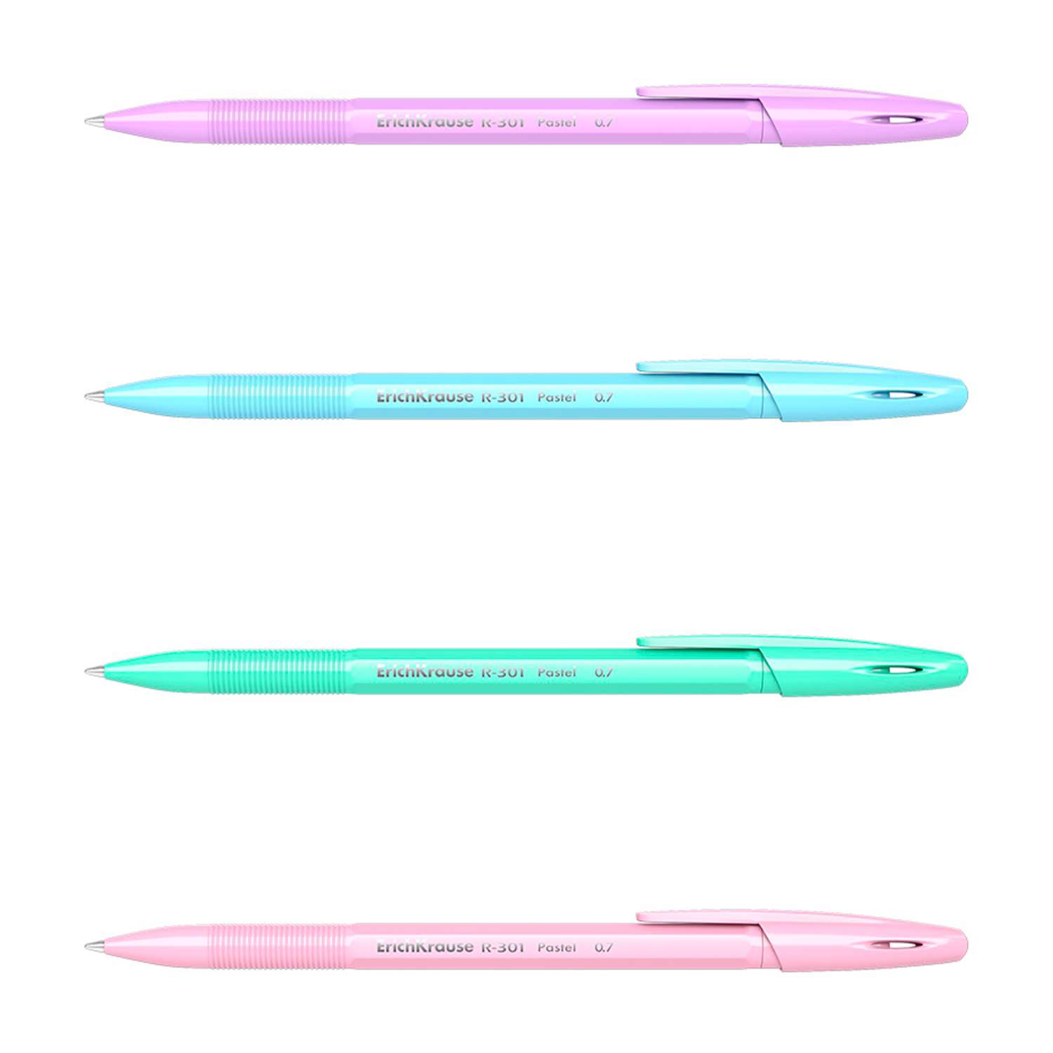 Ручка шариковая ErichKrause R-301 Pastel Stick 0.7 в ассортименте 55387 - фото 1