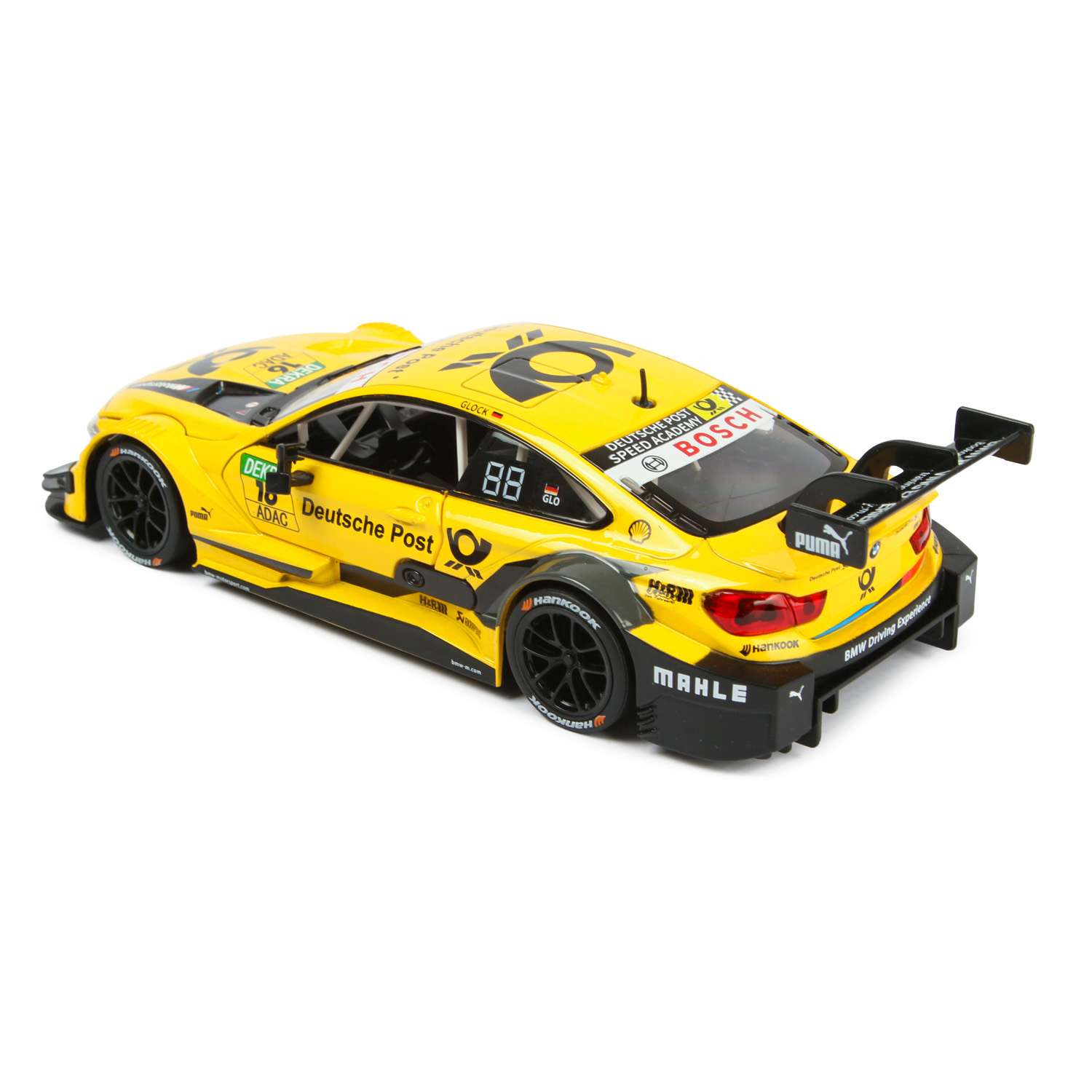 Машинка Mobicaro 1:24 BMW M4 DTM Желтая 68256B 68256B - фото 7