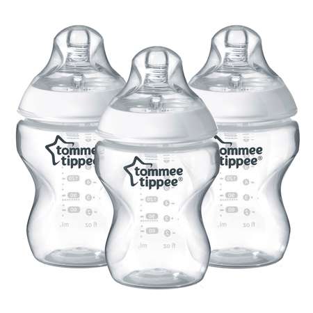 Бутылочки Tommee tippee с антиколиковым клапаном медленный поток 3 шт 260 мл