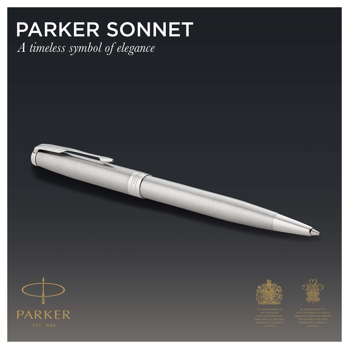 Ручка шариковая PARKER Sonnet Stainless Steel CT черная поворот подарочная упаковка - фото 6